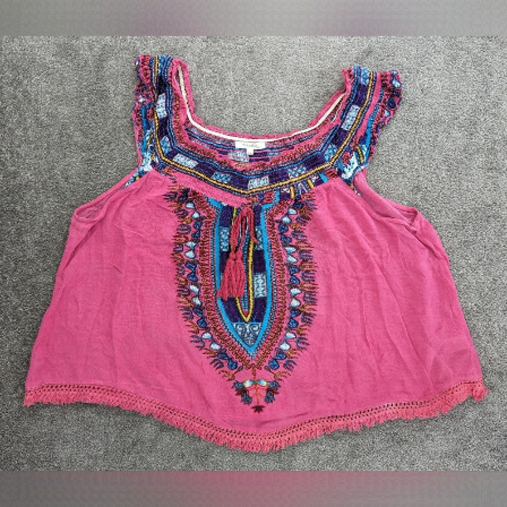 REBELLION pink tank top women's size 2X